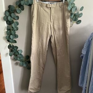 PETER MILLAR Khaki Flat Front Classic Chino Pant Size 34x35 work